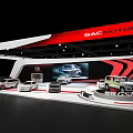 GAC MOTOR Exhibition Booth With Modern Design Featuring Displayed Vehicles And Stylish Lighting