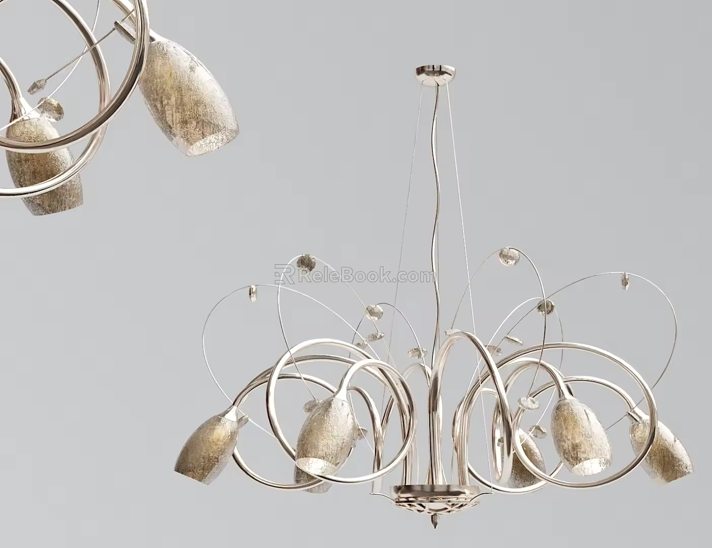 Modern chandelier multi-head chandelier 3d model
