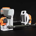 Heavy Duty Industrial Hand Tool With Orange White Housing And Black Handle