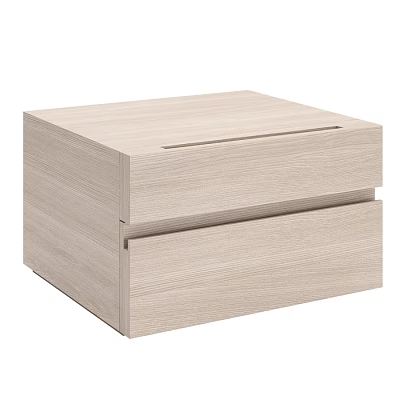 Light Wood Chest of Drawers With Two Drawers And Minimalist Design 3d model