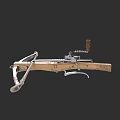 Tactical Wooden Crossbow With Metal Firing Mechanism And Chain Trigger Design