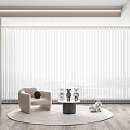 Modern venetian blinds dream curtain 3d model