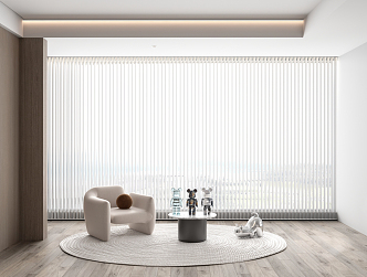 Modern venetian blinds dream curtain 3d model