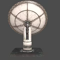White Parabolic Satellite Dish Communication Equipment With Stable Base Mount And Signal Reception