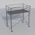 Sturdy Scaffolding Metal Frame Construction Tool With Wheels And Platform