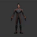 modern game character sci-fi character futuristic character sci-fi character intelligent human 3d model