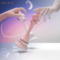 3d US Chen scene window studio background exhibition hall DP point punch point photo background 3d model
