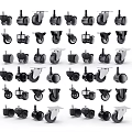 Durable Commercial Equipment Casters Multiple Types For Heavy Duty Applications 3d model