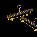 Wooden Clothes Hangers With Metal Hooks And Clips For Daily Use