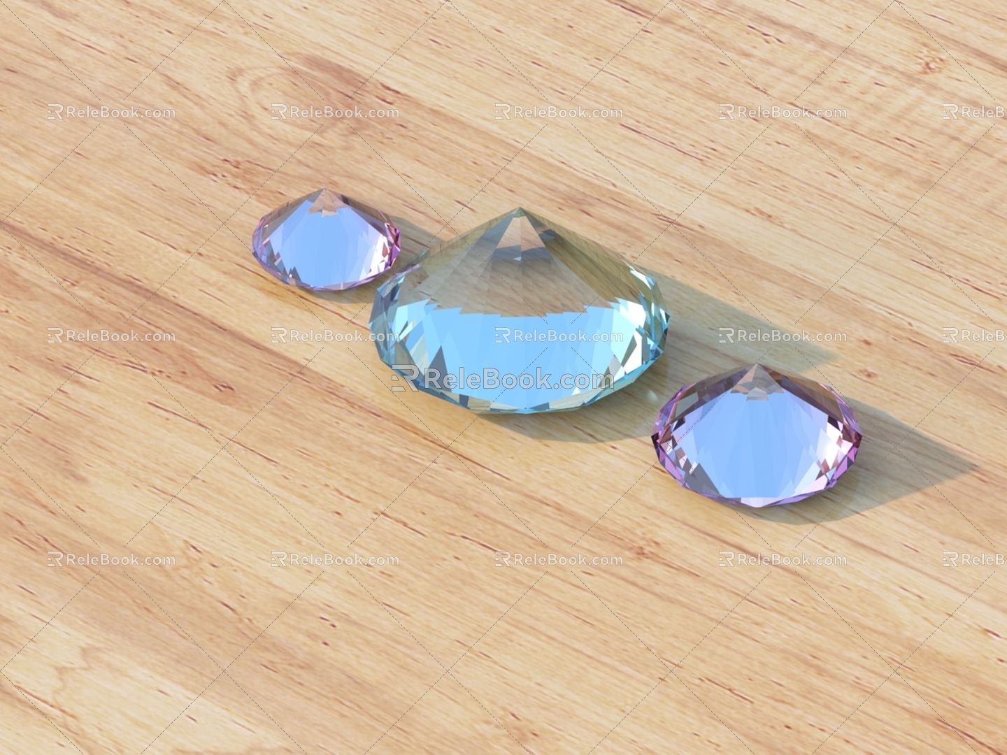 Diamond Gem Sapphire 3D Model 3d model