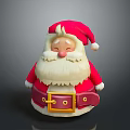 Cartoon Santa Claus Game And Movie Character With Red Hat White Beard And Brown Belt