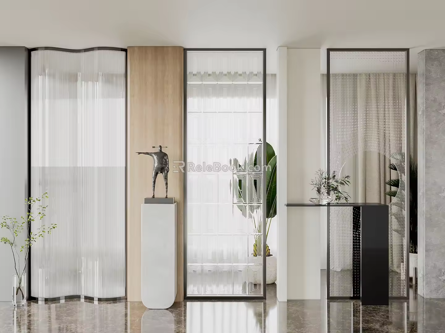 Partition screen SU model 3d model
