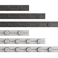 Modern Sleek Switch Panels With Multiple Switches In Black And White Designs 3d model