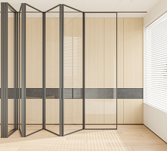 Modern pertica folding door 3d model