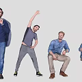Many characters 3d model