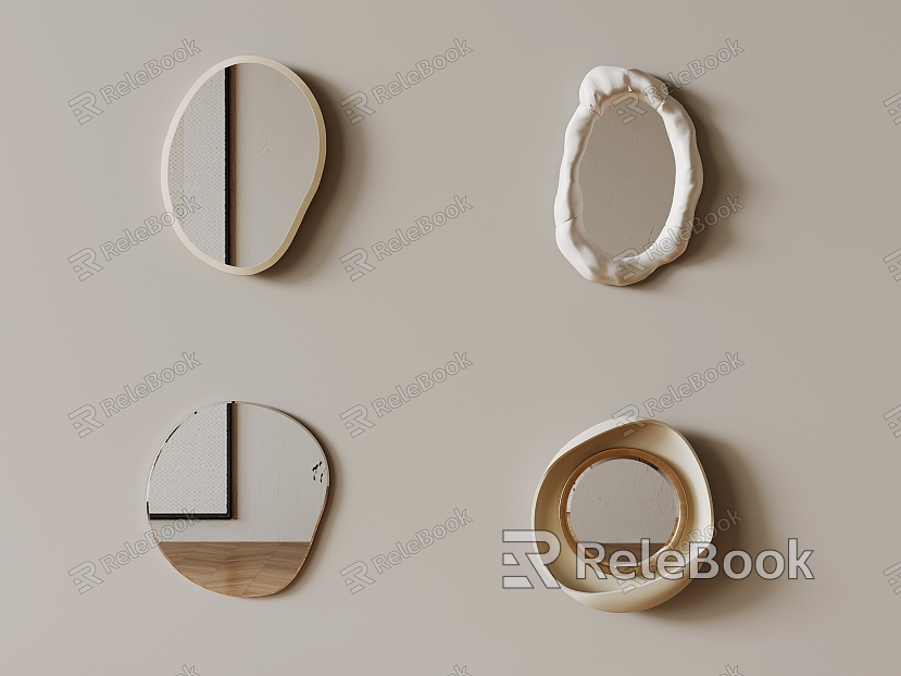 Mirror decorative mirror bathroom mirror hanging mirror model