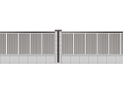 Modern Fence Residential Area Fence Enclosure Wall Retaining Wall Landscape Wall Railing Partition model