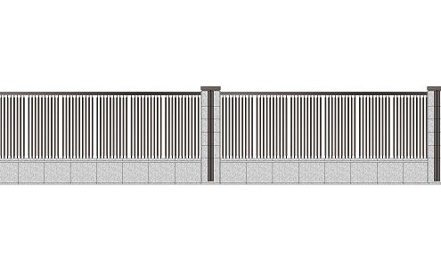 Modern Fence Residential Area Fence Enclosure Wall Retaining Wall Landscape Wall Railing Partition 3d model