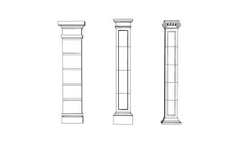 European Roman Column Component 3d model