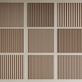 Wooden Grille Wall Panel Wooden Grille Panel Wave Board Great Wall Wooden Wall Decorative Panel 3d model