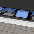 Skylight hanging over the lighting well 3d model