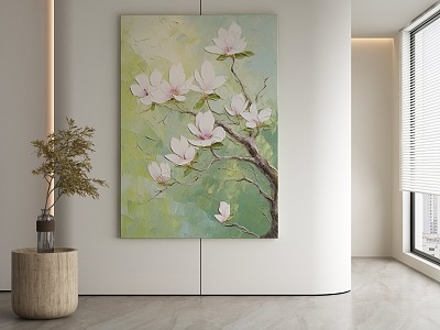 Modern plant painting decorative painting 3d model