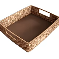 Bamboo Basket Straw Basket Container 3d model