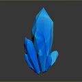 Blue Crystal Geometric Polyhedral Decorative Ornament Set for Modern Home Interior Decor