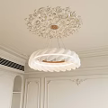 Cream wind chandelier 3d model