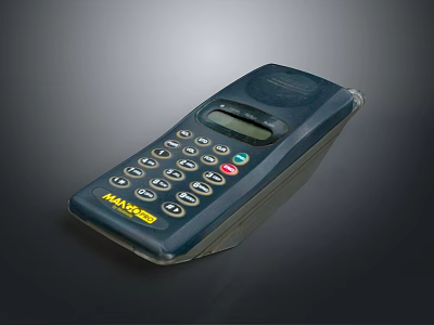 MAXCOM Dark Blue Retro Mobile Digital Device With Numeric Keypad And Small Screen Design 3d model