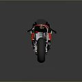 White Racing Motorcycle With Red GIVI CAVAX Graphics Gold Wheels And Streamlined Sport Design