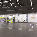 Modern Tennis Hall 3d model