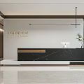 Modern Front Desk Company Front Desk Reception 3d model