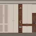 Modern Wardrobe Design With White Cabinetry Wooden Accents Lighted Shelves And Dressing Table