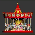 Modern Carousel Children's Playground Children's Playground 3d model