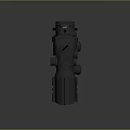 Tactical Weapon Scope With Red Laser And Black Adjustment Knobs Mounting Base