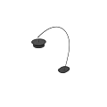 Modern Black Floor Lamp with Arched Stand and Minimalist Design for Home Interior Decor