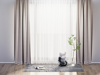 Modern Curtains 3d model