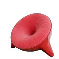Modern Unique Single Sofa With Padded Round Design in Gray Red Green Colors