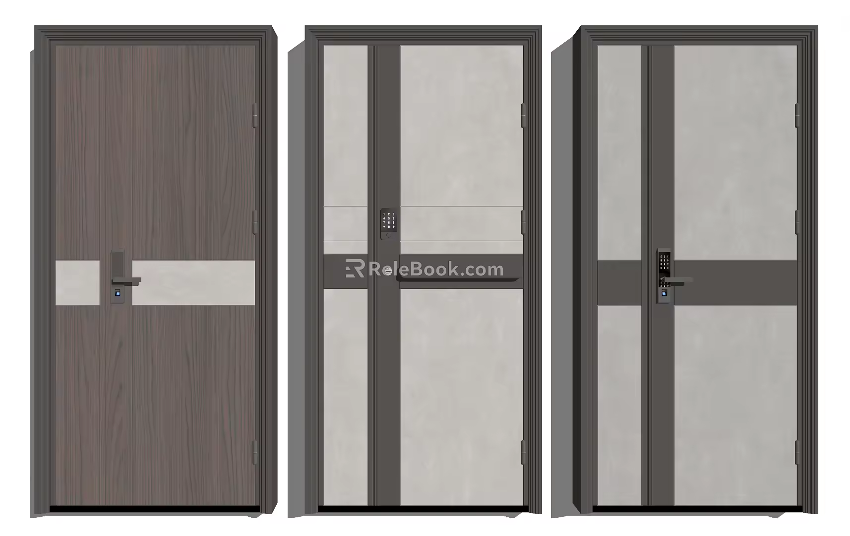 Modern security door 3d model