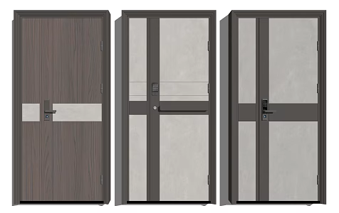 Modern security door 3d model