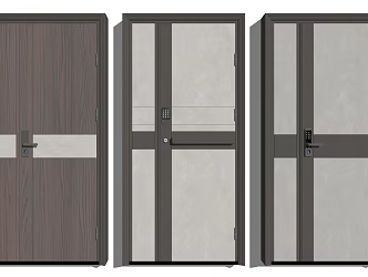 Modern security door 3d model