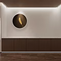 Elegant Private Room Interior With Circular Dining Table Chairs Decorative Painting And Round Ceiling Lamp