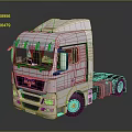 White MAN Cargo Truck With INTERTRANS Sign 3d model