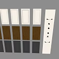Various Colored Wardrobe Doors with Wood Grain Design and Modern Hardware