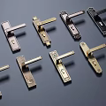 Various Modern Luxury Door Handles in Brass Black and Gold Finishes