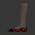 Transparent Boot Shaped Decorative Household Item With Colorful Floral Pattern Base