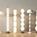 Modern floor lamp floor lamp cream wind floor lamp gourd string floor lamp grass skirt floor lamp bedroom floor lamp bedside floor lamp atmosphere lamp 3d model