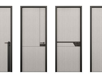 Modern swing door single door 3d model