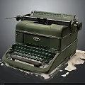 Vintage Green Imperial Typewriter With Classic Design And Metal Keyboard Components